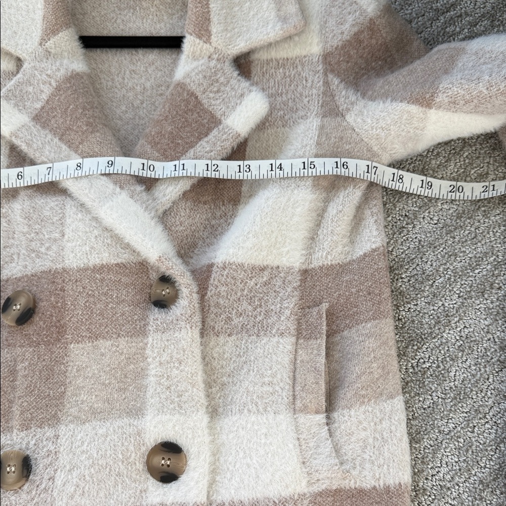 Rachel Zoe Cream and Brown Teddy Jacket - Picture 5 of 7